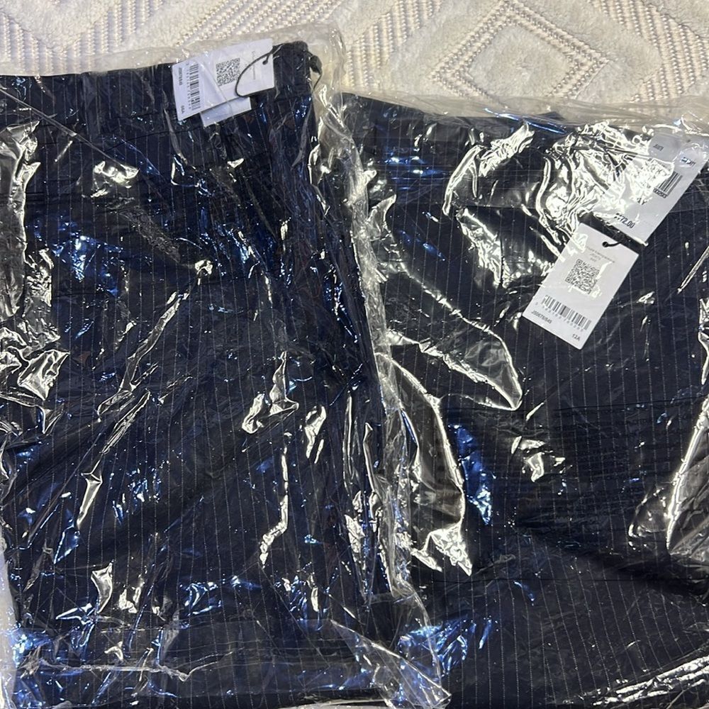 BOSS - Pinstripe Dress Pants - Navy - Picture 6 of 7